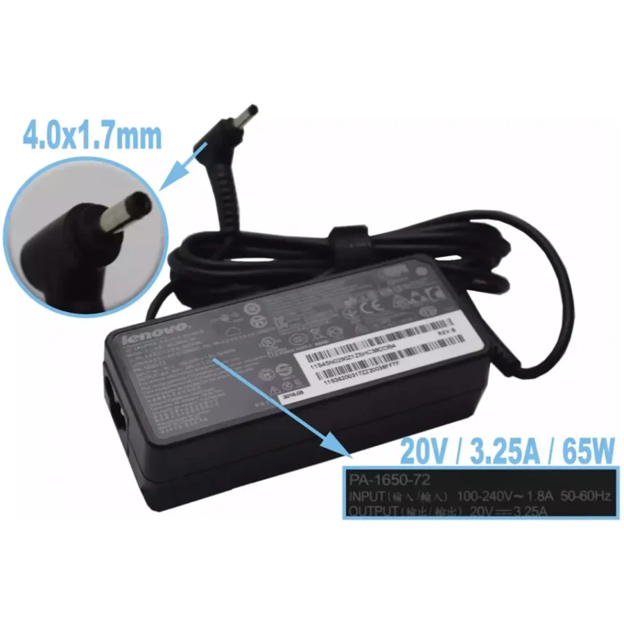 Cargador Para Laptop Lenovo 20v 3.25a 65w