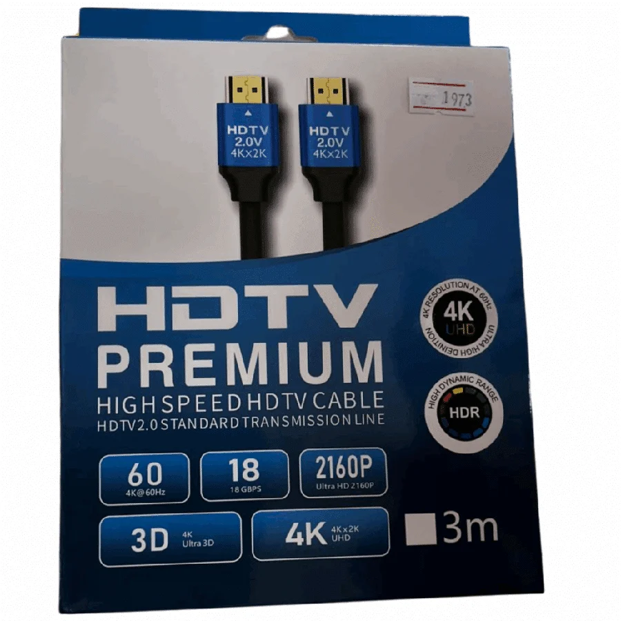 Cable Hdmi A Hdmi Negro 3mtrs High