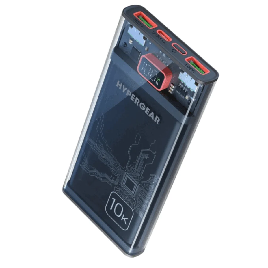 Power Bank Hypergear Clearcharge Xl 10,000mah Transparent